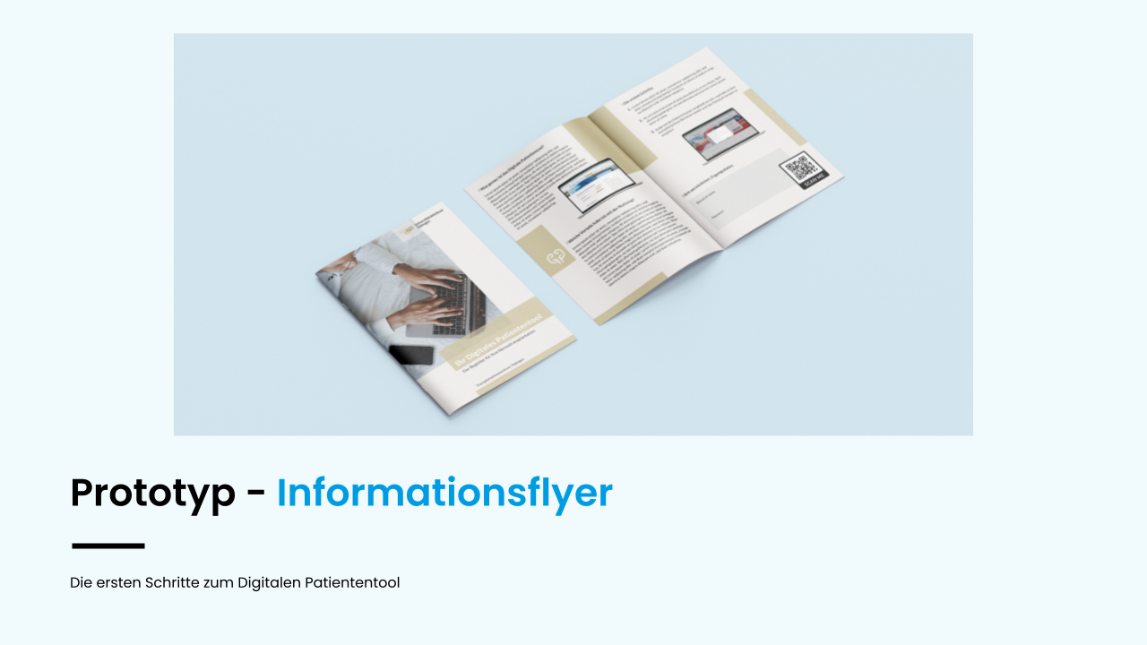 Bild 7: Mockup des Infoflyers zum Patiententool